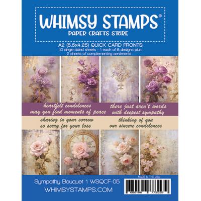 Whimsy Stamps Quick Card Fronts - Sympathy Bouquet 1